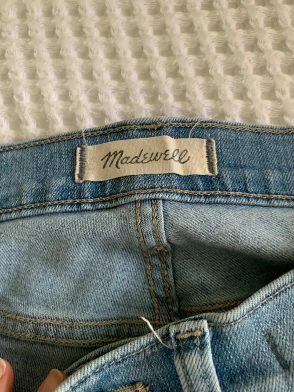 Madewell Light Blue High-Rise Skinny Jeans with Button-Fly - Picture 3 of 6